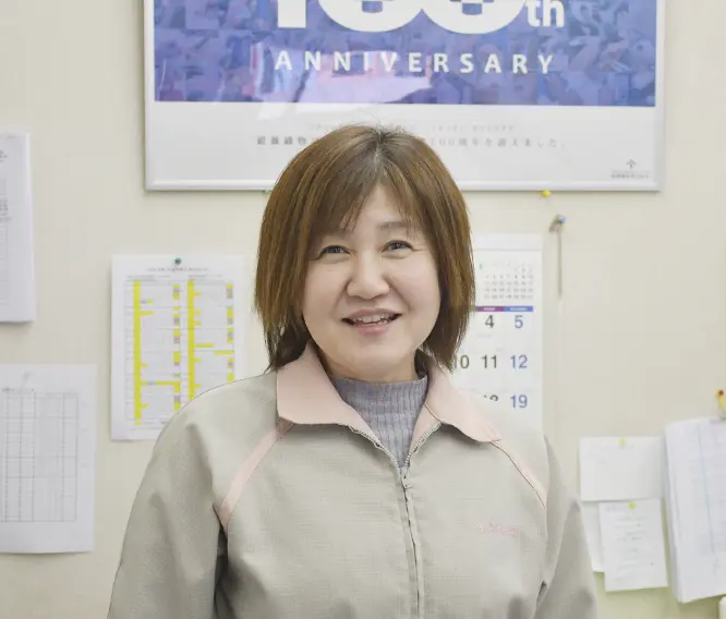 穏やかで親しみやすい雰囲気の社員。